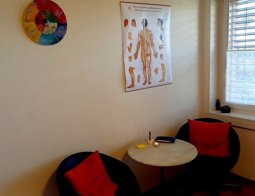 The consultation corner — AcuSanté, Estavayer-le-Lac